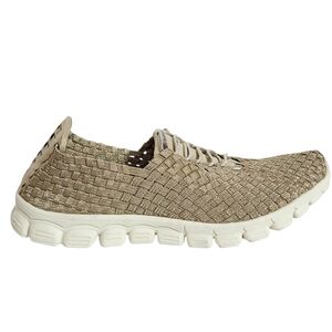 Zee Alexis Danielle Woven Gold Slip-On Sneakers Size 11